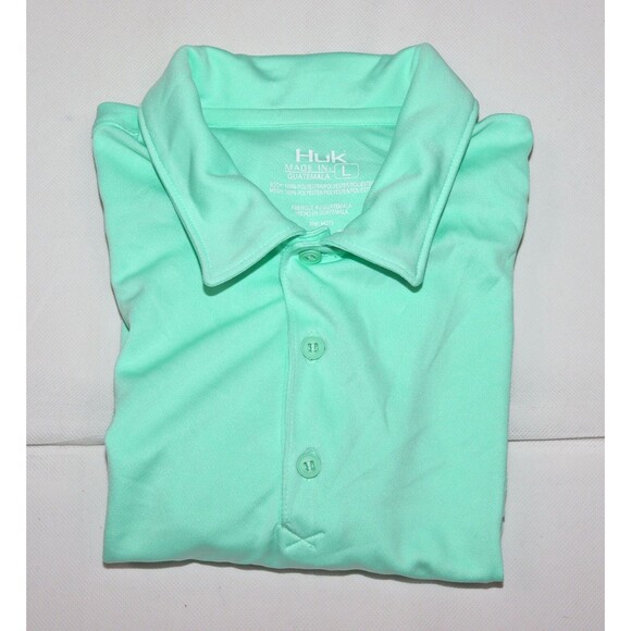 Huk Icon X Men's Performance Short Sleeve Outdoors Fishing Polo Shirt Size Large - Picture 5 of 7